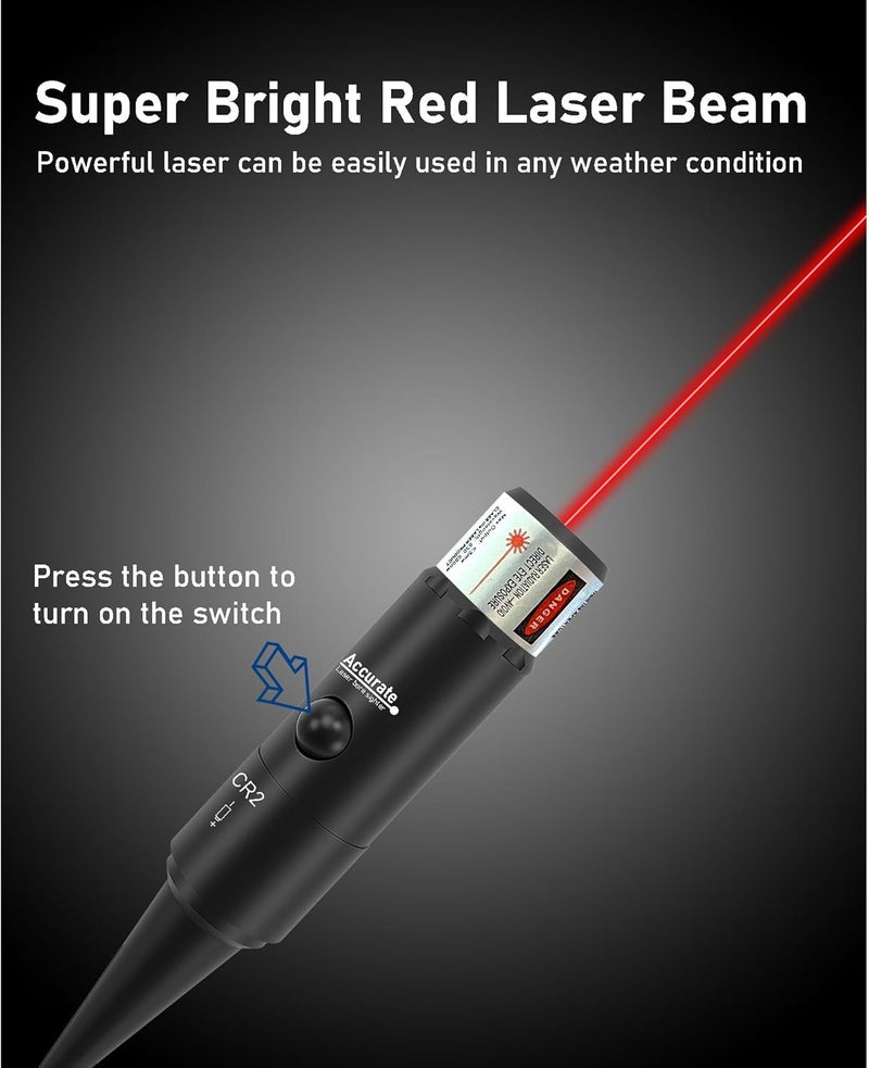 UUQ Professional Laser Bore Sight Kit with Button Switch,Red/Green Laser with 32 Adapters for 0.17 to 12GA Calibers,Suitable for Pistol Rifle Airsoft & Shotgun,Powerful Hunting Equipment - Image 2